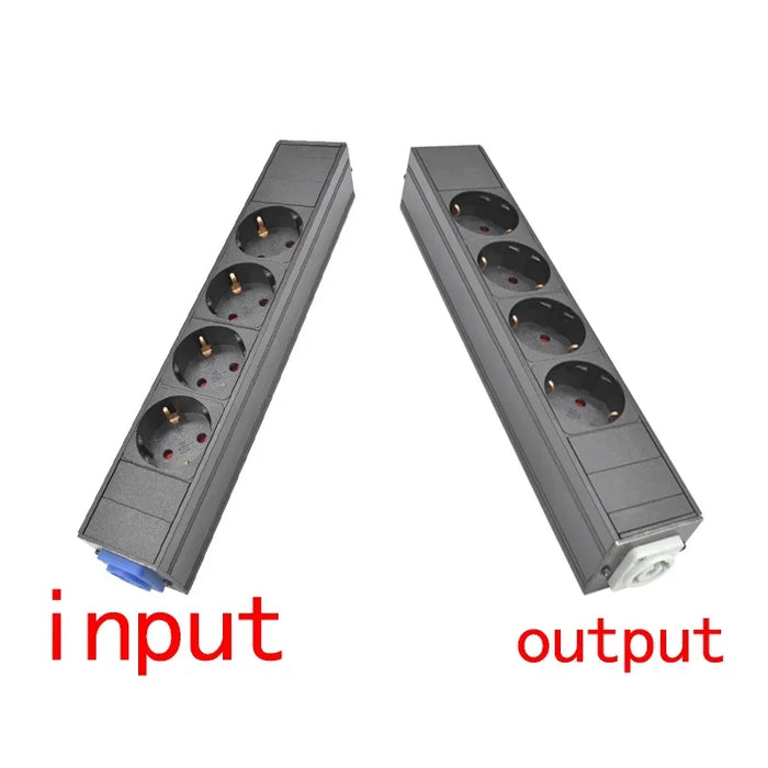 PDU-Stromverteiler mit Schuko, Powerlink-Box, Audioverstärker, 3P Aviation Powercon-Anschluss, 2–11 AC, EU/Korea, 4,8/4,0-Standardausgang