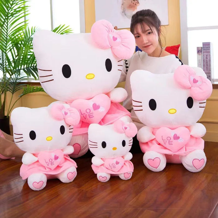 Linda muñeca de peluche de Hello Kitty: juguete y almohada suave y enorme de 24 a 55 cm, regalo de cumpleaños ideal para niños y niñas