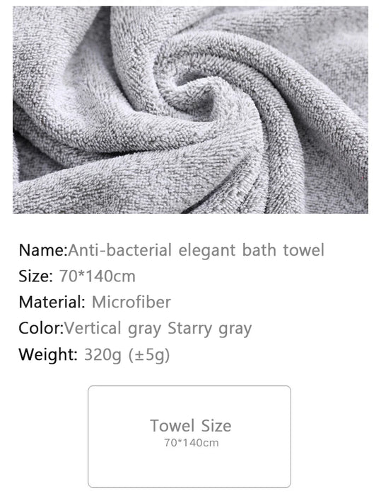 Serviette de bain en microfibre de luxe – Douce et élégante pour la salle de sport, le sport, le spa et la maison.