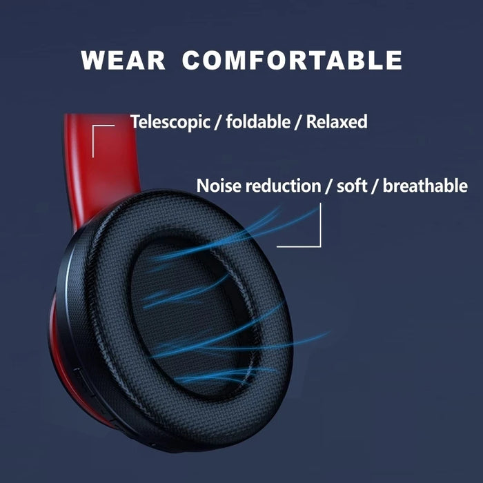 Lenovo HD200 auriculares Bluetooth sobre la oreja auriculares inalámbricos plegables con cancelación de ruido auriculares estéreo HIFI para juegos