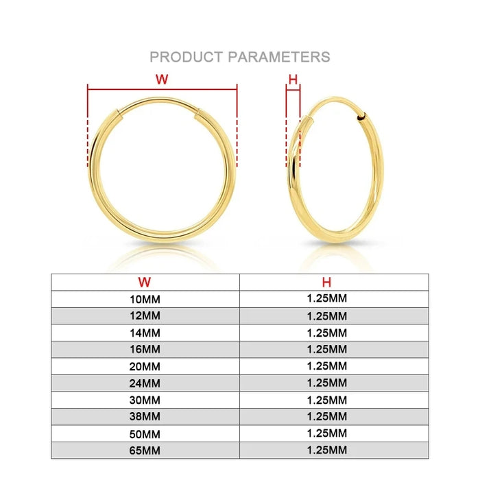 Unendliche Creolen aus 14-karätigem Gold gefüllt – elegante, großformatige Goldohrringe für Damen