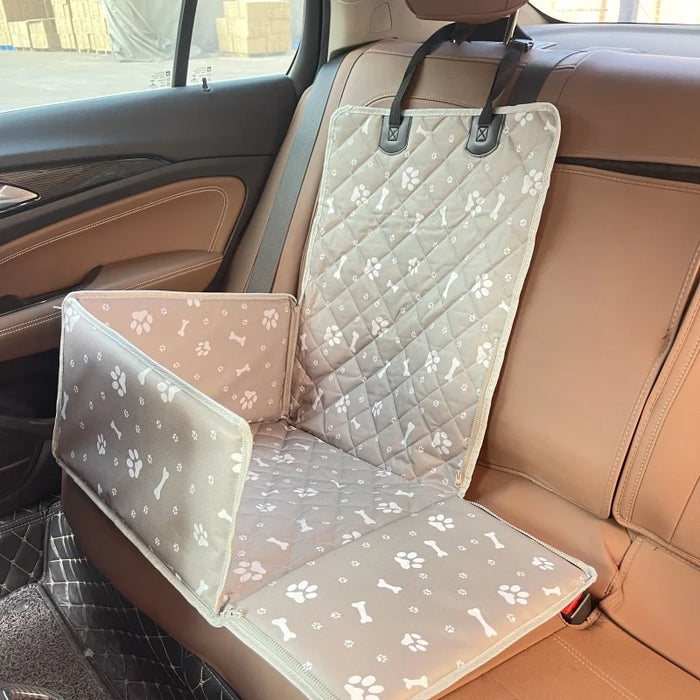 CAWAYI KENNEL Cama portátil para perro para coche - Hamaca impermeable para gatos y cachorros - Bolsa de viaje plegable para coche para razas grandes