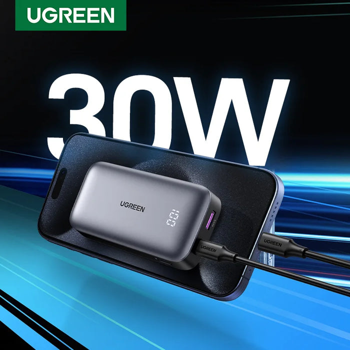 UGREEN 30W PD Powerbank carga rápida 10000mAh fuente de alimentación portátil para teléfonos móviles iPhone 15 Pro Max Xiaomi Huawei