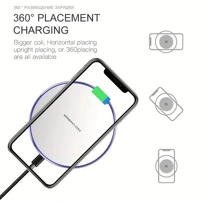 Cargador inalámbrico de 30W para iPhone 15, 14, 13, 12 X Pro Max, estación de carga rápida por inducción para Samsung S23, S22, Xiaomi y Huawei