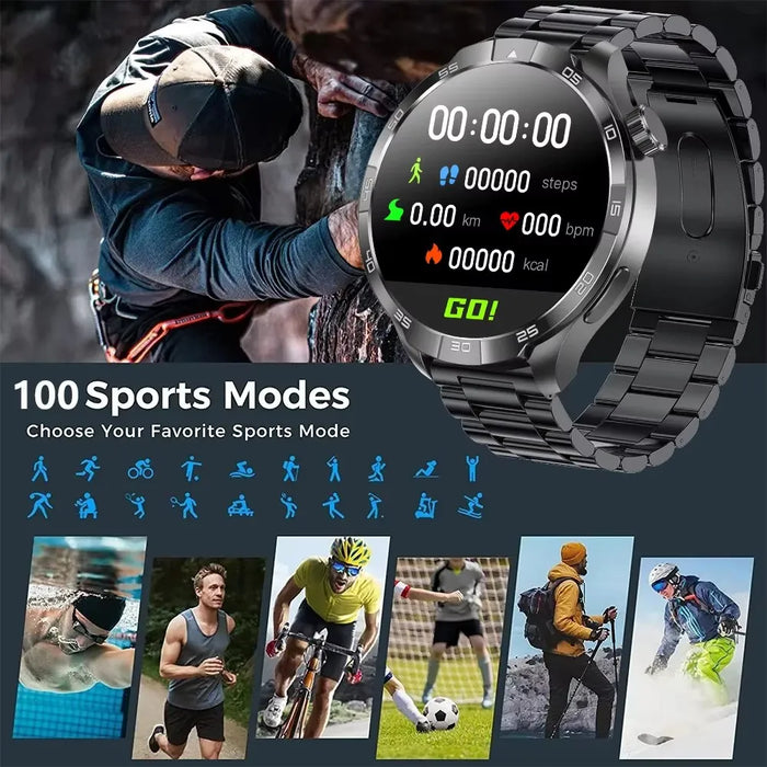 Nouveau 1,85 "écran AMOLED GPS sport montre intelligente pour hommes avec boussole NFC montres étanches fréquence cardiaque appel Bluetooth Smartwatch pour HUAWEI