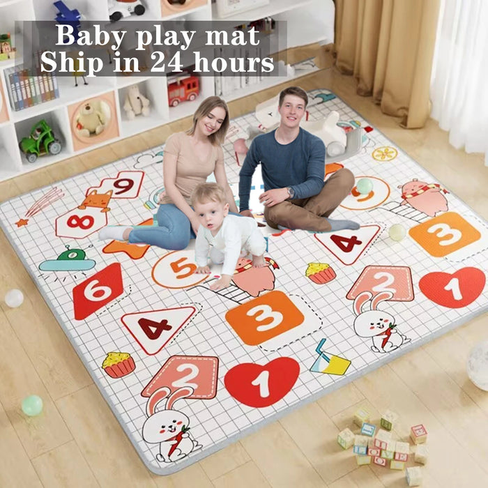 Tapis de jeu épais et écologique EPE non toxique pour bébé, tapis pliable pour bébé pour des activités de jeu et de rampement en toute sécurité