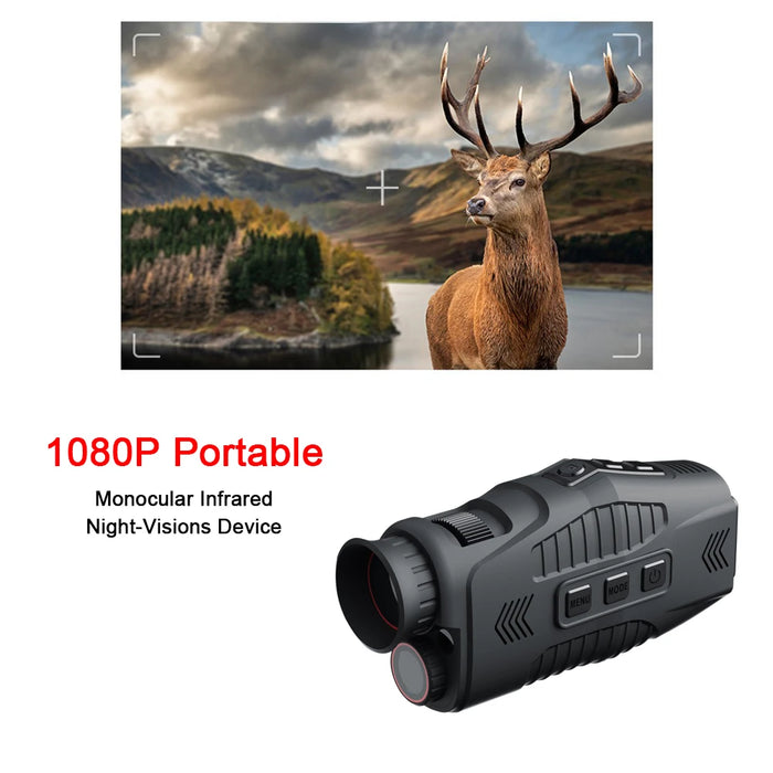 R11 1080P monokulares Infrarot-Nachtsichtgerät für Tag- und Nachtanwendungen, Foto und Video, 5-fach digital, 300 m Sichtweite im Dunkeln für die Jagd