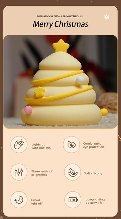 Söt Moln Nattlampa i Silikon – USB-laddningsbar, Touch Sensor, Perfekt för Barnrum och Julklappar