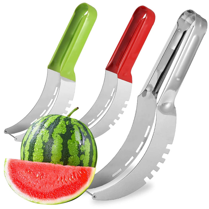 Cortador de Sandía de Acero Inoxidable con Mango Ergonómico - Gadget de Cocina para Piña y Cantalupo