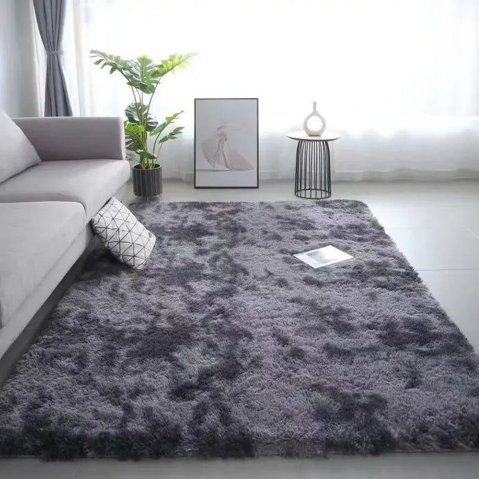 Tapis en laine de soie VIKAMA pour chambres d'enfants, salons et chambres à coucher - Tapis tie-dye, antidérapants et lavables en machine