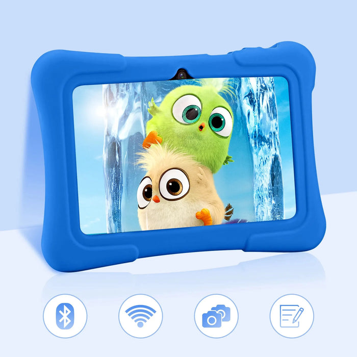 PRITOM Tablet Infantil de 7 Pulgadas con Quad Core, Android 10, 32GB, WiFi, Bluetooth y Software Educativo Preinstalado