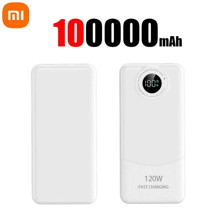 Xiaomi 200000 mAh Powerbank mit hoher Kapazität, 120 W, superschnelles Aufladen, intelligente Digitalanzeige, Powerbank für iPhone, Xiaomi, Samsung