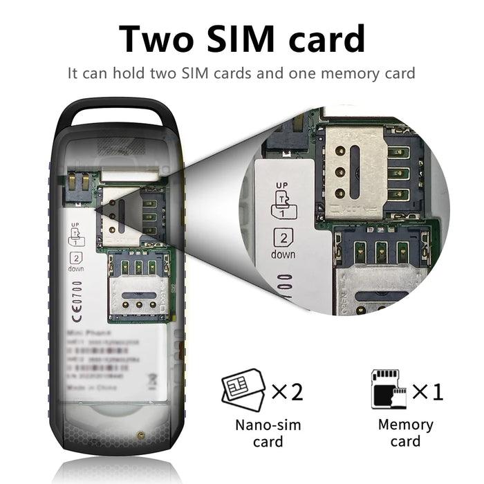 SERVO B25 Mini teléfono móvil con doble SIM y Bluetooth: la copia de seguridad definitiva para estilos de vida activos