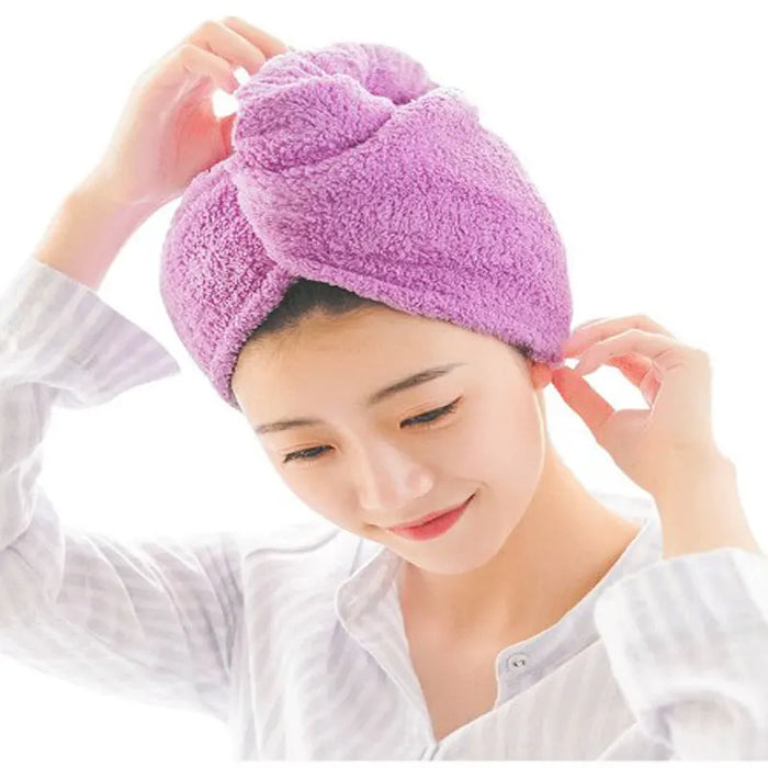 Sèche-cheveux magique en microfibre, serviette à séchage rapide pour femmes, caractéristique principale du bonnet de bain absorbant l'eau