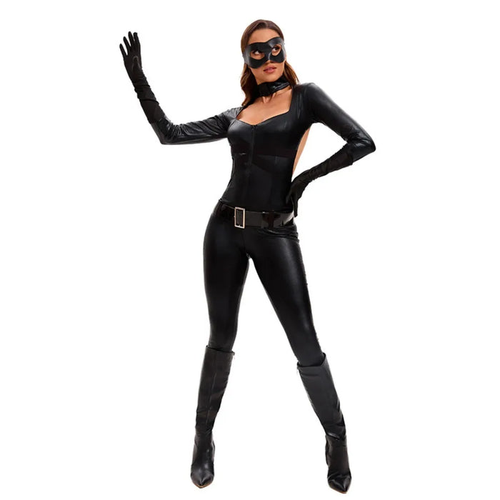 Costume de Cosplay Catwoman pour Halloween 2024, combinaison élégante avec masque pour adultes, nouvelle collection