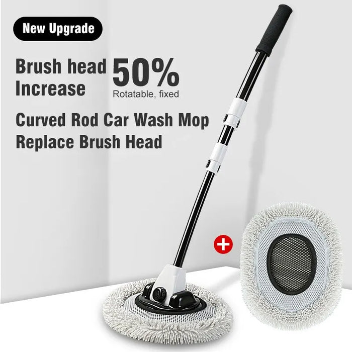 Kit brosse de nettoyage de voiture Mop - Brosse en microfibre avec manche télescopique pour un lavage de voiture efficace