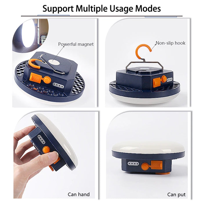 Lámpara de tienda recargable MOSLIGHTING - Iluminación de emergencia portátil para camping al aire libre y mercados nocturnos