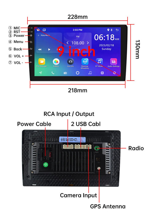 Autoradio Android 11, 32 go, 2 Din, 7/9/10 pouces, universel, WIFI, GPS, lecteur multimédia, Audio, pour Hyundai, Nissan, Toyota, Kia