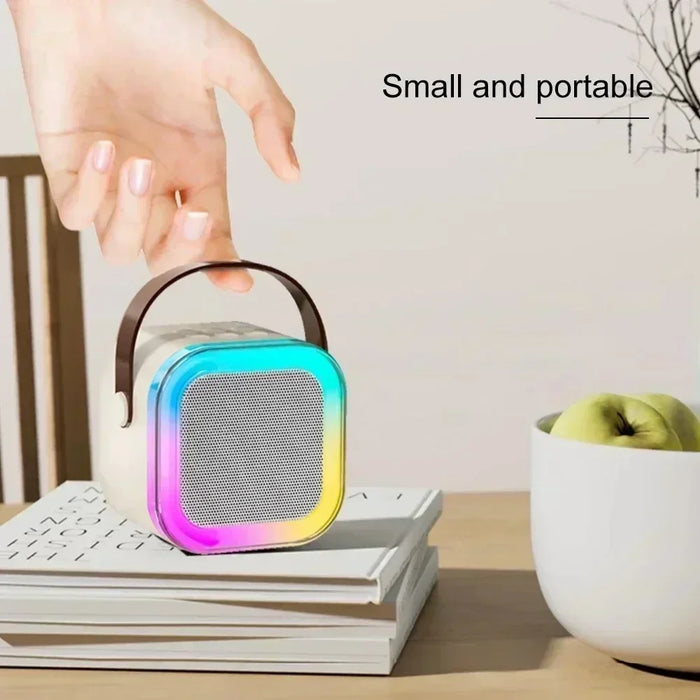 Nouveau haut-parleur Bluetooth Portable K12 pour la maison-Mini appareil sonore sans fil karaoké mignon avec Microphone pour le chant en famille