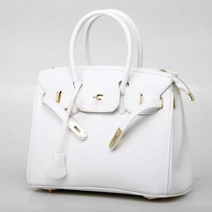 Birkin Bag for Women Fashionable Litchi Pattern Handbag