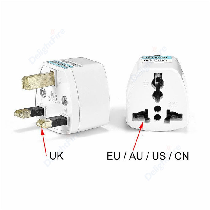 Adaptateur de prise universel UK pour voyage-adaptateur secteur US/EU/AU vers UK avec prise de courant et convertisseur