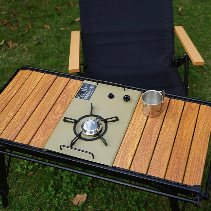 Table de Camping Pliante IGT en Bois - Table Barbecue Portable et Légère pour Activités de Plein Air, Pique-niques et Pêche