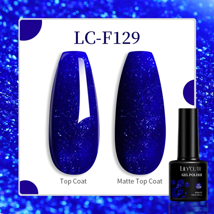 LILYCUTE 129 Farben 7 ml Nagel-Gel-Nagellack – semi-permanente Nagelkunst und Maniküre mit Soak-Off-LED-UV-Gel-Nagellack