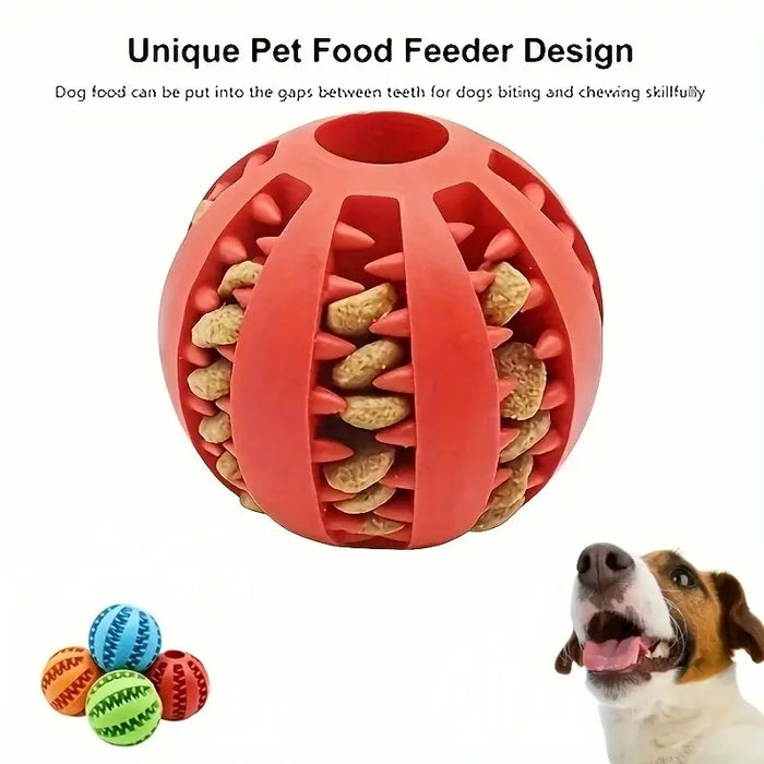 Pelota de juguete para perros, pelota antimasticable no tóxica para perros y gatos, pelota de limpieza de dientes para masticar y dispensador de golosinas para mascotas