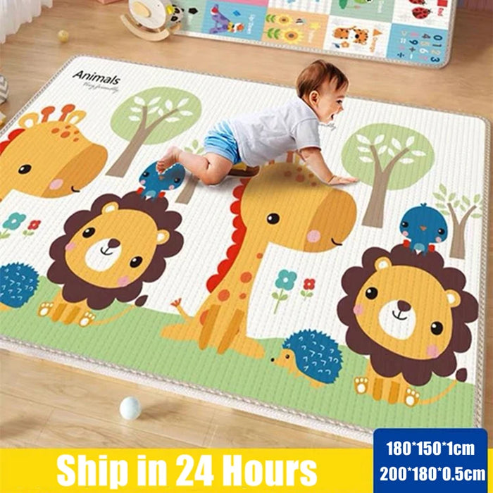 Tapis de jeu épais et écologique EPE non toxique pour bébé, tapis pliable pour bébé pour des activités de jeu et de rampement en toute sécurité