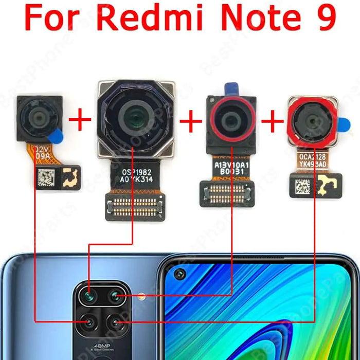 Rear Camera For Xiaomi Redmi Note 9 Pro 9S 9Pro Note9 Main Ultra Wide Angle Deep Macro Module Spare Parts