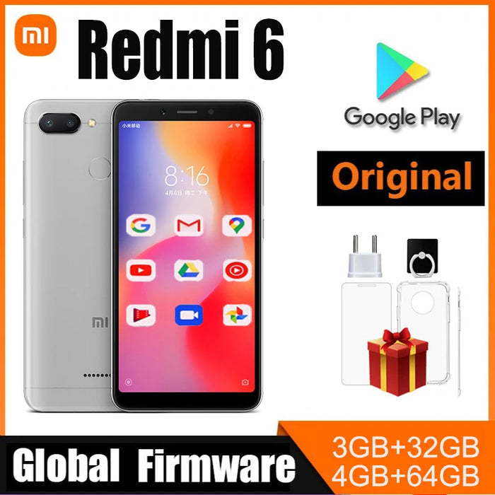 Smartphone Xiaomi Redmi 6 - Téléphone portable d'occasion avec plein écran 5,45" et reconnaissance faciale AI