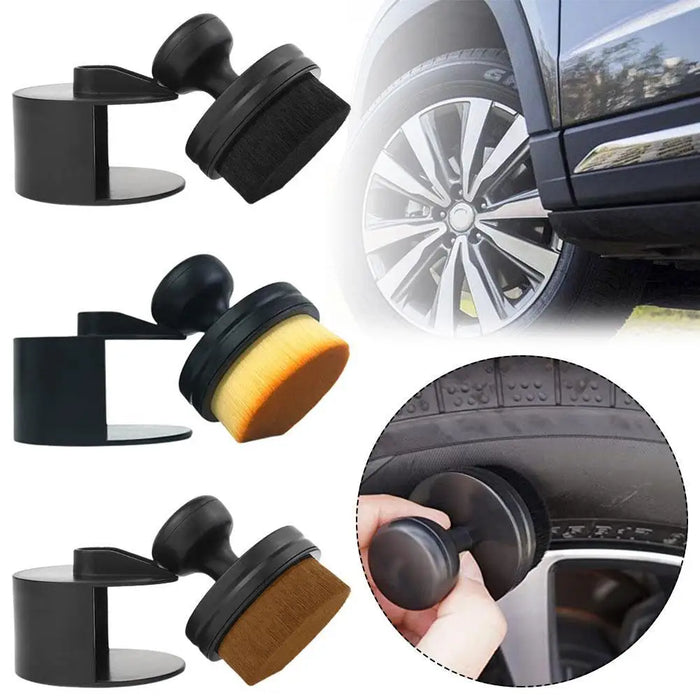 Herramienta universal de limpieza de neumáticos para coche, eliminación de suciedad con relleno, cepillo con tapa, cepillo portátil de alta densidad para coche