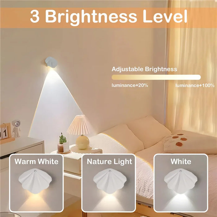 Wiederaufladbares Nachtlicht mit Bewegungssensor und verstellbarer LED-Lampe für Schlafzimmer, Schrank, Treppen und Flure