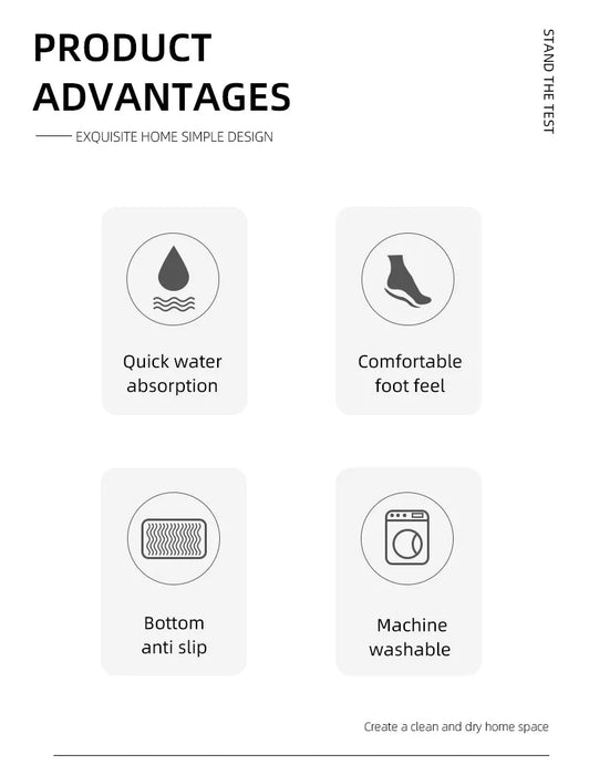 Golvmatta, badrumsmatta med halkskydd, dörrmatta för badrum, sovrumstepp, badrumsinredning, köksmatta, tvättstugematta