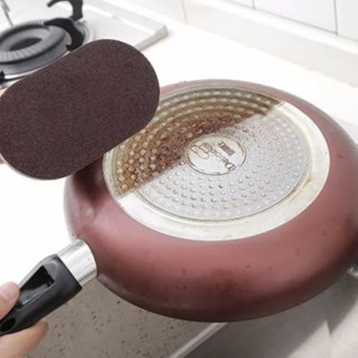 Éponge magique abrasive réutilisable – Brosse d'évier de cuisine avec poignée pour un nettoyage et un retrait faciles de la saleté – Nettoyage lavable et effaçable