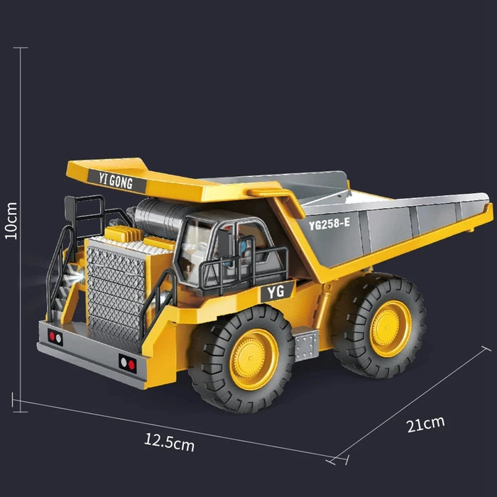 Ferngesteuertes Baumaschinen-Set – Allradbagger, Muldenkipper und Bulldozer für spannende Spielzeit, ideales Geschenk für Kinder