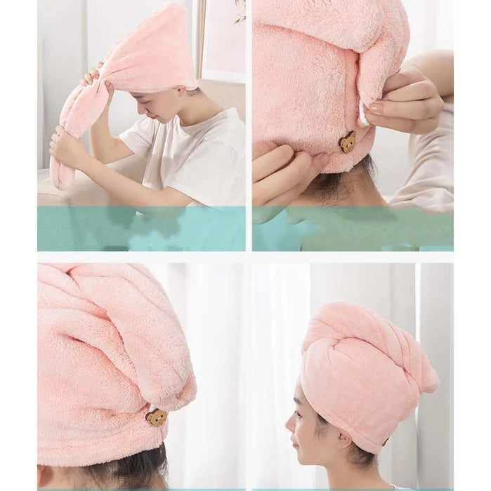 Paquete de 10 toallas para el cabello de microfibra de secado rápido con hebilla, perfectas para baños, spas y saunas