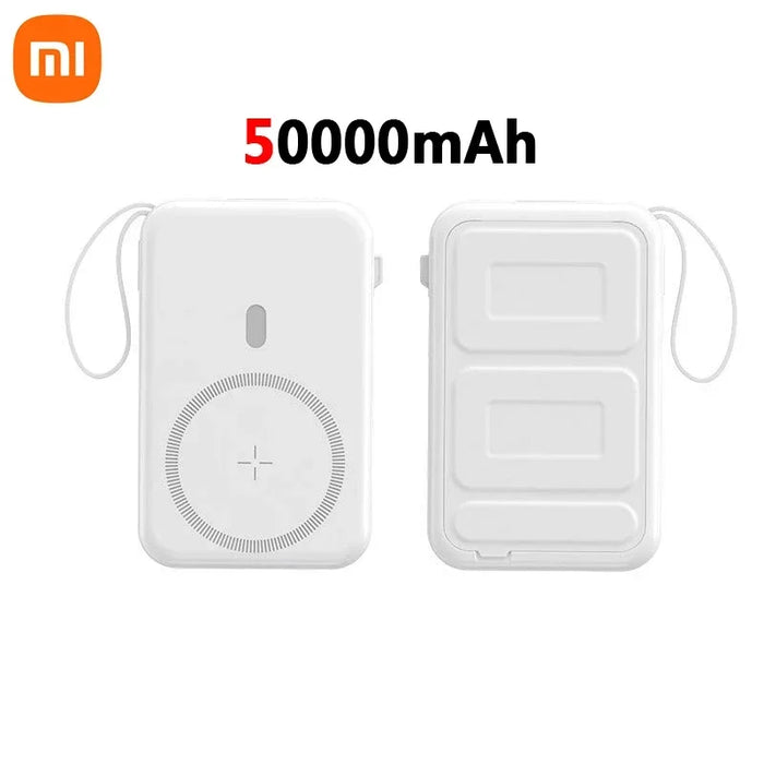 Xiaomi 200000 mAh magnetische Powerbank mit Magsafe, kabellosem Laden und 22,5 W Schnellladung, integriertem Kabel, tragbare Power Bank für iPhone