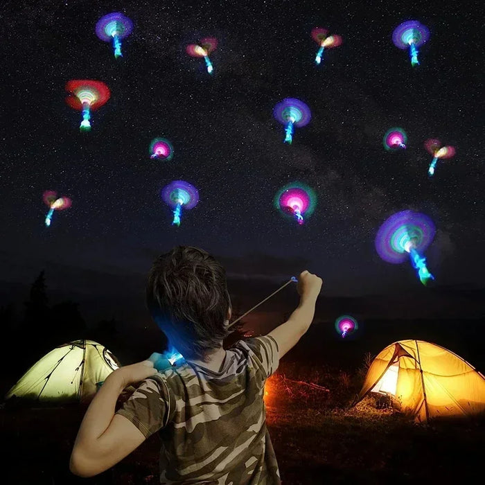 100Pcs Colorful LED Light Flying Arrow Accessories - Fun Helicopter Toys for Party and Entertainment