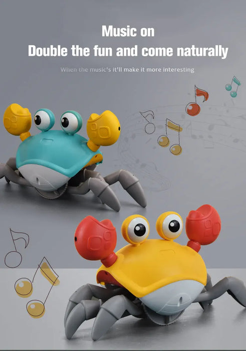 Dancing Crab Legetoy for Babies - Crabe rampant interactif avec musique et évitement automatique des obstacles