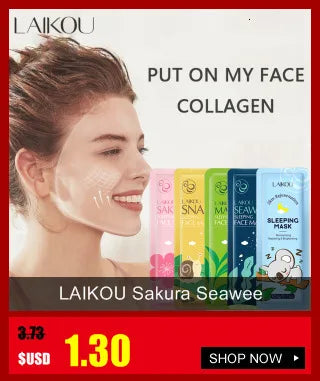 LAIKOU Sakura Seaweed Centella Snail Collagen Nachtmaske, Einzelverpackung, nährende Hautpflege, Hautbarriere-Gesichtsmaske