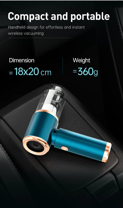 SZUK Mini aspirador de coche inalámbrico potente máquina de limpieza portátil de mano para coche soplado 2 en 1 electrodomésticos