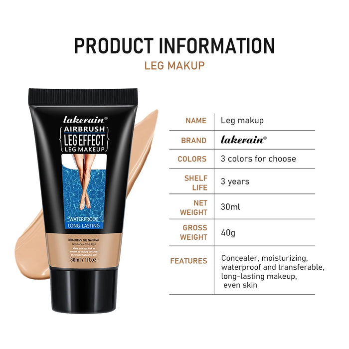 30 g Even Skin Tone Body Foundation – Feuchtigkeitsspendende Bräunungscreme ohne Sonne für Beine und Körper