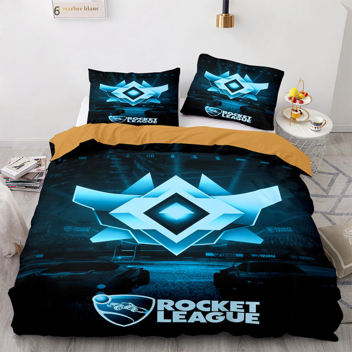 Bettwäsche-Set „Rocket League“ – Bettbezug für Kinderzimmer, Einzel-, Doppelbett-, Queen-Size- und King-Size-Größe, Automotiv