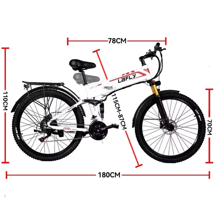 2024 LAFLY X3 PRO 27.5 pouces 1000W vélo électrique pliant 48V VTT VTT assisté au Lithium