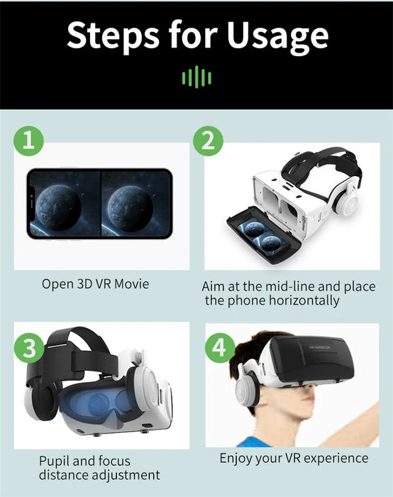 Lunettes de réalité virtuelle IMAX, film 3D à grande échelle, boîte en carton Google VR, Support de tête pour Smartphone, Joystick de jeu