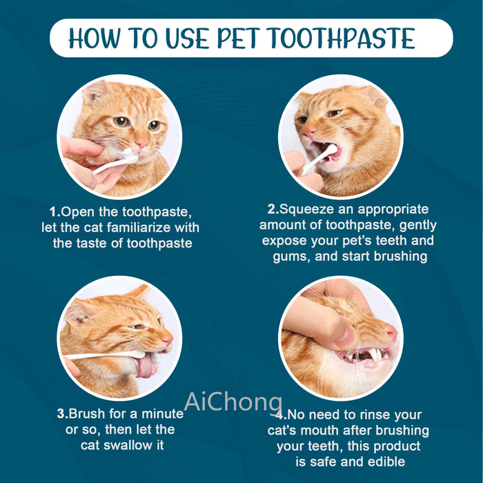 Dentifrice à la menthe pour animaux de compagnie - Favorise des gencives saines et nettoie la mauvaise haleine des chiens et des chats