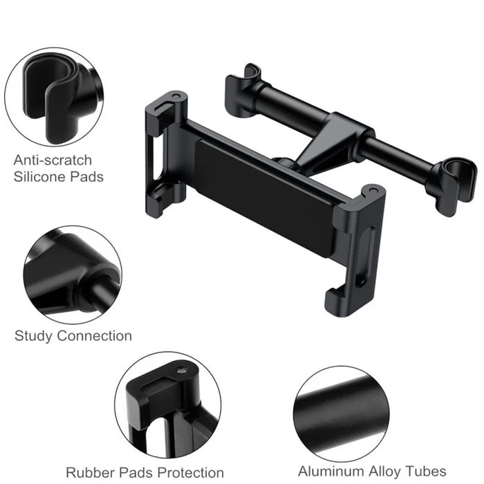 Soporte de coche para tableta y teléfono de 4,7-13 pulgadas, soporte de montaje para reposacabezas del asiento trasero, accesorios para iPad Pro de 12,9 pulgadas