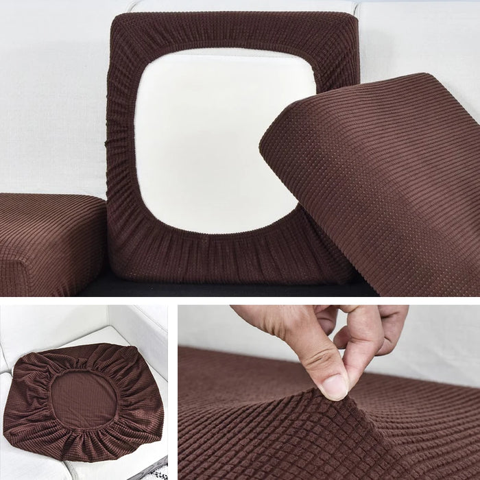 Housse de canapé élastique en jacquard - Protection pour salon, amovible et lavable 1 pièce