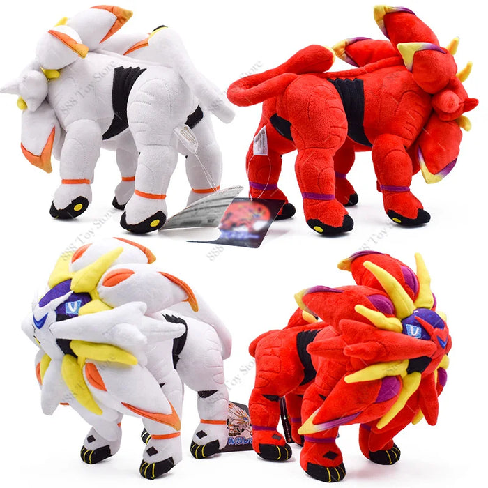 Ensemble en peluche Pokémon avec Léviator brillant, Charizard, Mega Rayquaza, Hisuian Zorua et plus encore – Cadeau de Noël parfait pour les enfants